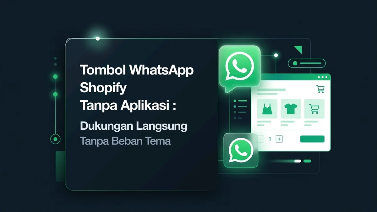Cara Menambahkan Tombol WhatsApp Gratis di Shopify (Tanpa Aplikasi Tambahan)