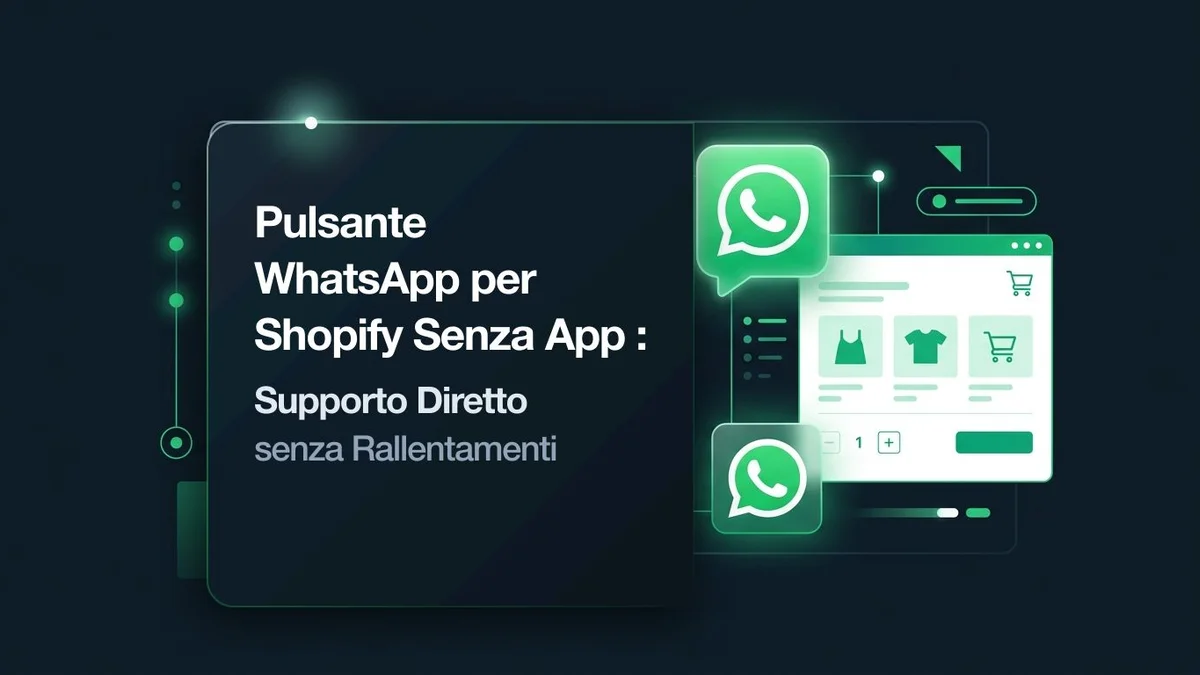 Come Aggiungere un Pulsante WhatsApp Gratis su Shopify (Senza App)