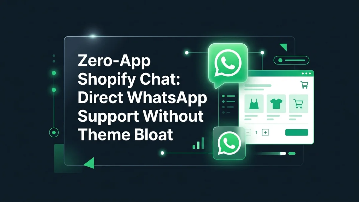How to Add a Free WhatsApp Chat Button to Shopify (No App Needed) — visual guide & strategy