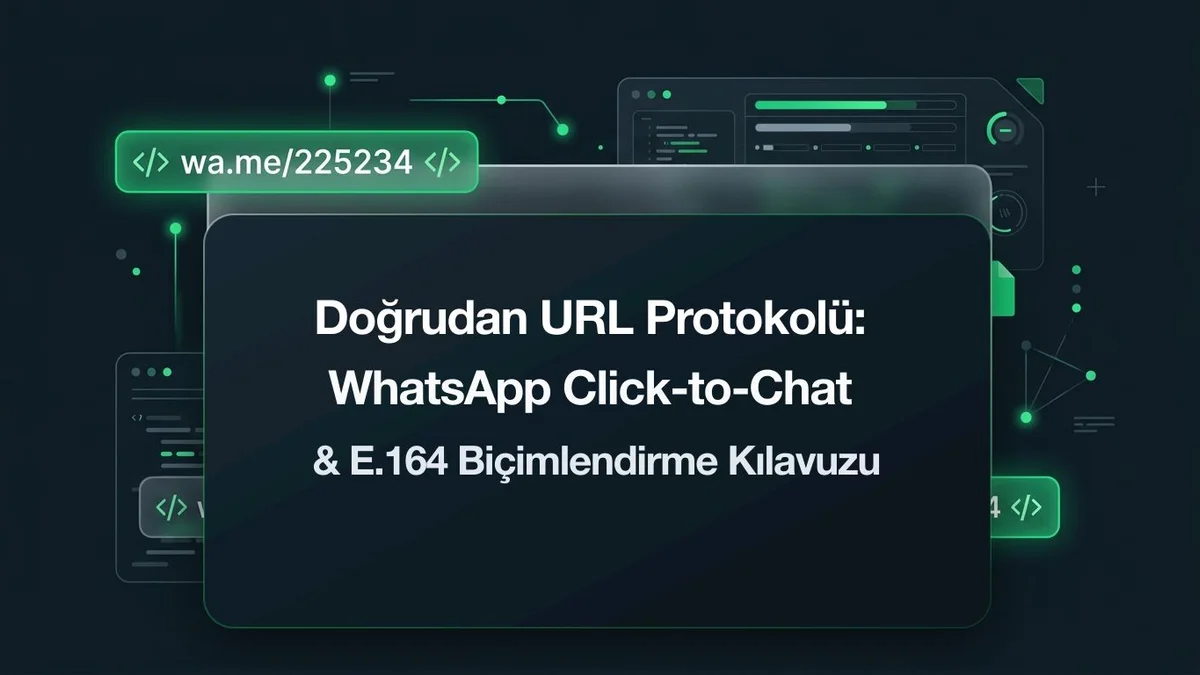 WhatsApp Tıkla-Sohbet-Et (Click-to-Chat) Bağlantıları ve URL Şeması Kılavuzu
